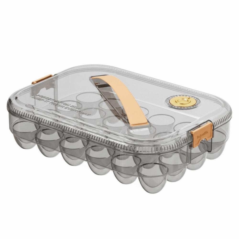 

Transparent Egg Storage Box Food-grade Egg Preservation Box Egg Rack Tray Home Kitchen сірий