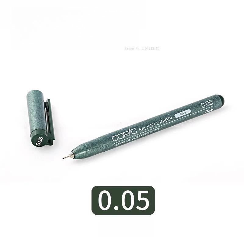 Japanese Colored Hook Line Pen Waterproof Art Supplies Anime Architectural Design Ink Tube Drawing Pen Watercolor Outline Marker