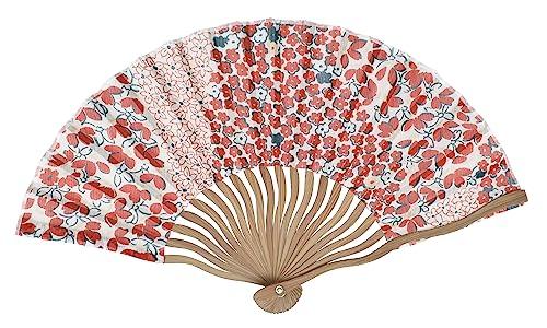 

Ken Onishi Manufacturer Wave Bone Cloth Fan 20cm Japanese Floret Red Ripple NN19-A07