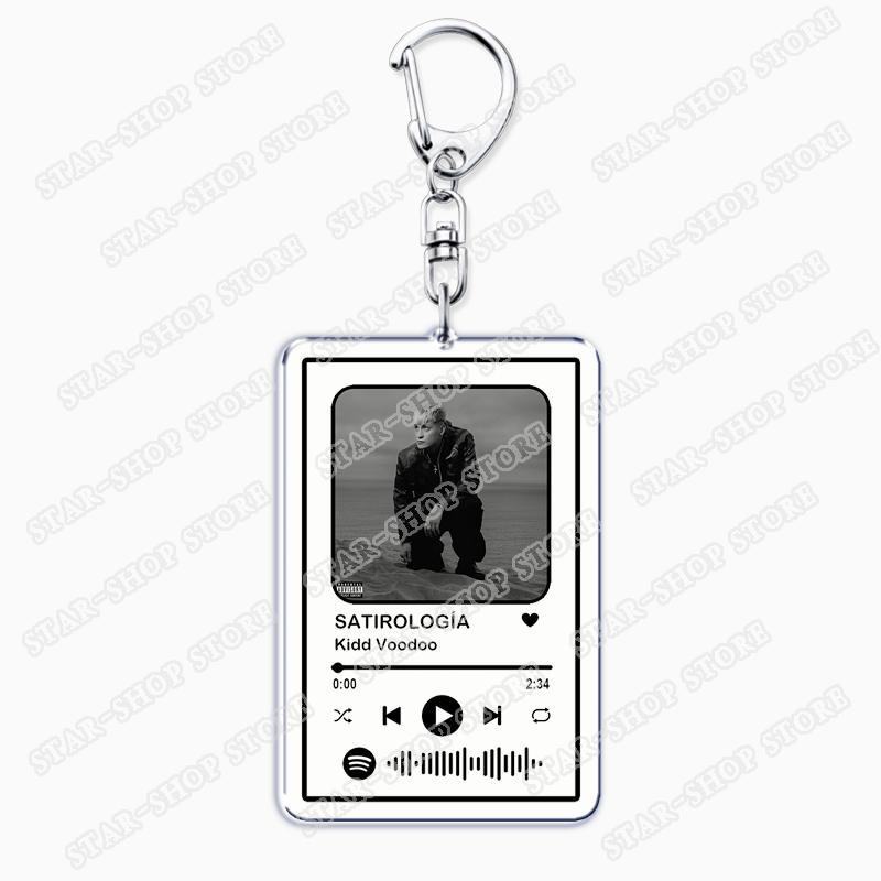 Singer Kidd Voodoo Songs Keychains for Women Accessories Bag PONTE LOKITA Tas Texteandome Music Keying Jewelry Fans Friend Gifts