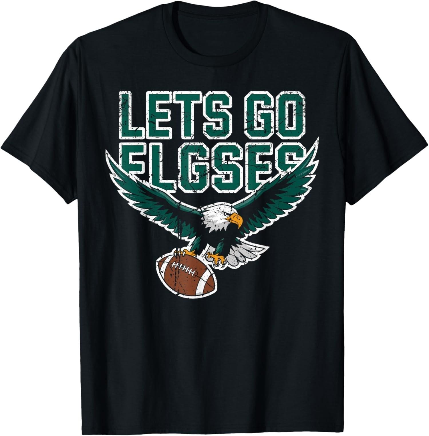 Let s Go Elgses Vintage Fly Elgses Fly Go Cheer Eagle T-Shirt S разноцветный