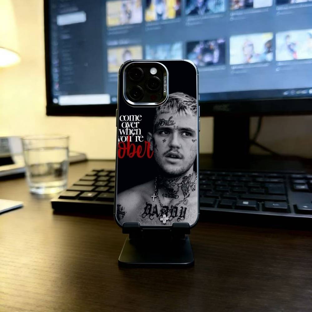 Lil Peep Hellboy Liebe Rapper Handyhülle Für iPhone 17,16,15,14,13,12,11 Plus,Pro Max,XS,Bunte Silber Schwarz Hülle