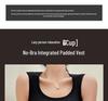Women's Pure Cotton Camisole Tank Top with Integrated Bra Pads – Anti-Side-Boob Design, Perfect for Spring, Summer, and Autumn.