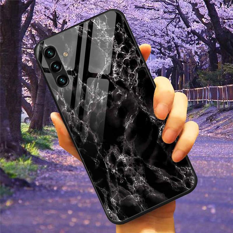 For Samsung A34 A54 A14 A7 2018 Case GalaxyA54 Glass Tempered Hard Cover Coque for Samsung Galaxy A34 5G GalaxyA34 Space A 14