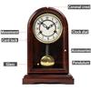 Mechanical Desk Clock Vintage Table Clocks Solid Wood Desktop Decoration Clock Upper Chord Spring Time Reporting Pendulum Clocks