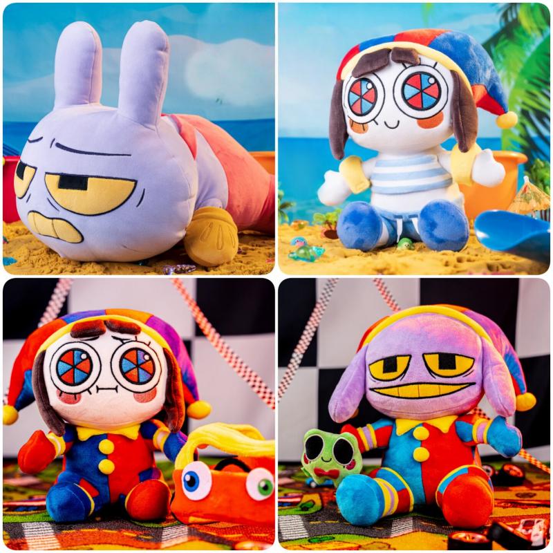 Genuine The Amazing Digital Pomni Plush Toy Soft Stuffed Clown Collectible Merchandise For Animation Fans Home Decor
