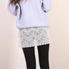 Women's Autumn/Winter Lace Hem Sweater Skirt - All-Match Inner Half-Length Skirt