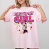 Custom Cartoon Mouse Birthday Girl Shirt, Personalized Name Age Mouse Birthday Party Tee, Fun Animal Character