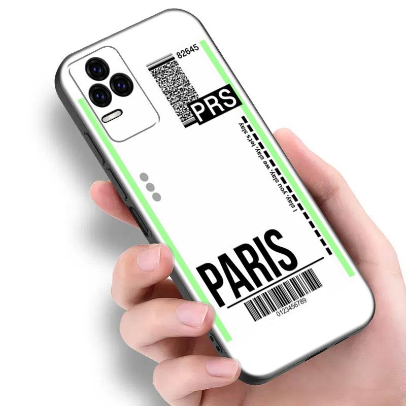 Travel Ticket Label Paris Phone Case For Xiaomi Redmi Note 5 6 9T K20 K40 K50 Pro 7A 8A 9A 9C 9i 10A 10C A1 S2 TPU Black Cover