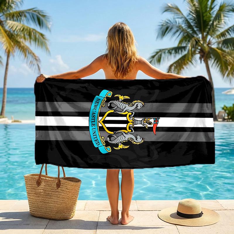 Newcastle United Beach Towel Soft Microfiber Summer Towel Quick Dry Absorbent Towel for Beach Swimming Pool Travel