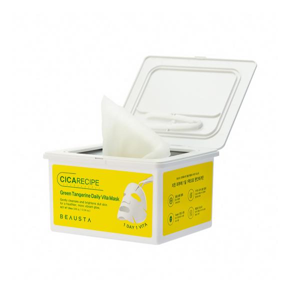 BEAUSTA Cica Recipe 1 pack a day Green Tangerine Vita Mask Pack 30 sheets daily