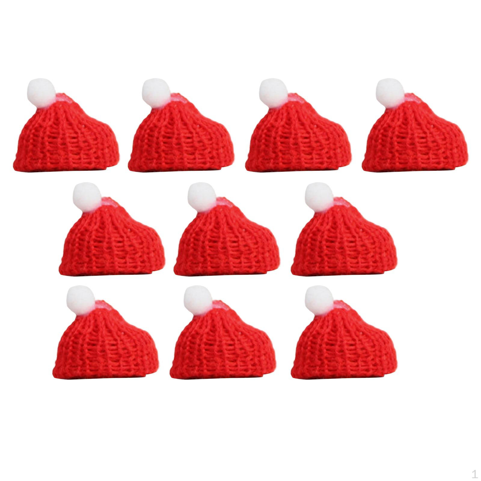 

Knitting Hats Scarf Set Cover for Cup Bottles Soft Material Christmas Small hat