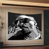 Hip Hop Rap Schwarz-Weiß Wandteppich Europäisches und Amerikanisches Rapper Porträt Druck Hängendes Tuch Raumdekoration