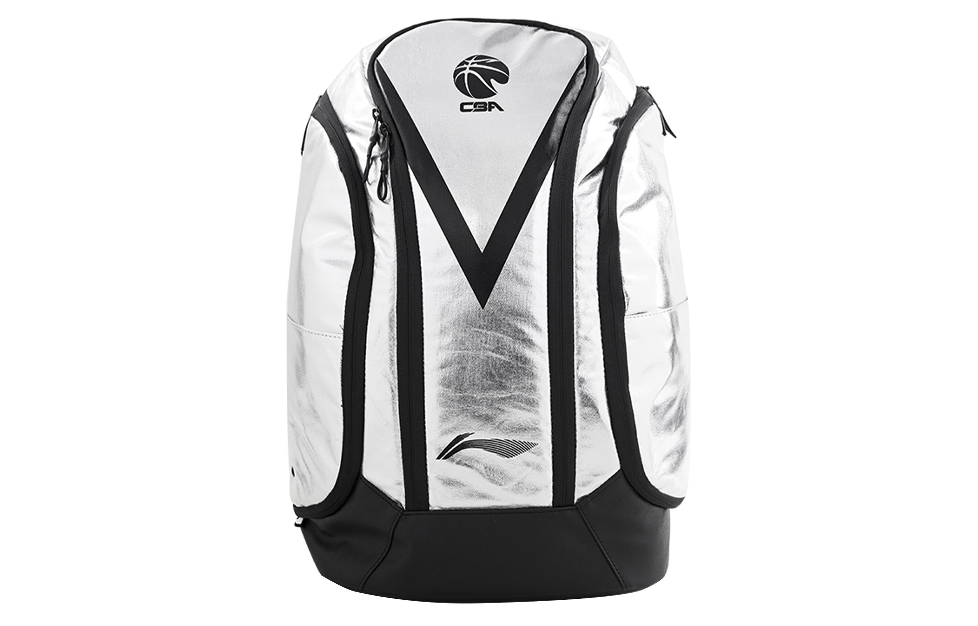 Li Ning Fabric Backpack Regular Unisex Silver/Black ABSR176-3