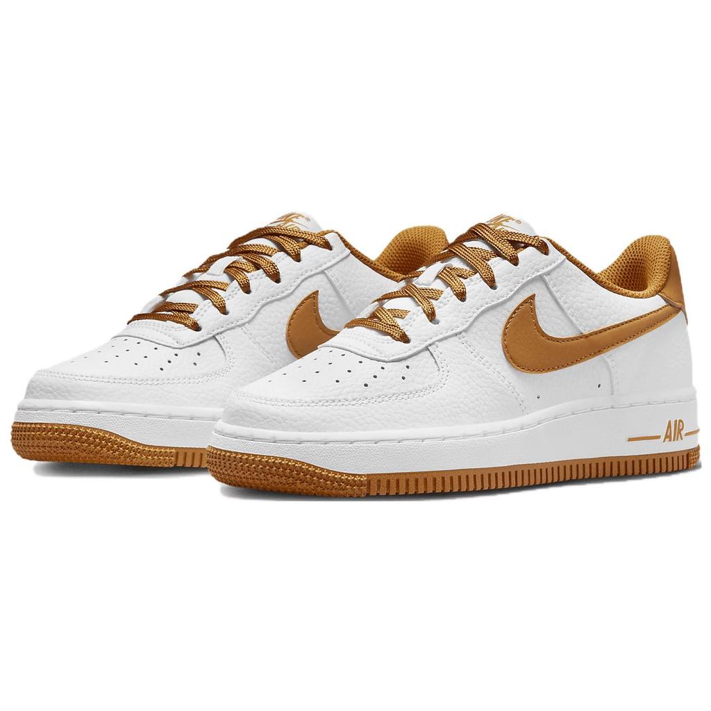 New Nike Air Force 1 GS 'White Desert Ochre' FJ0706-100