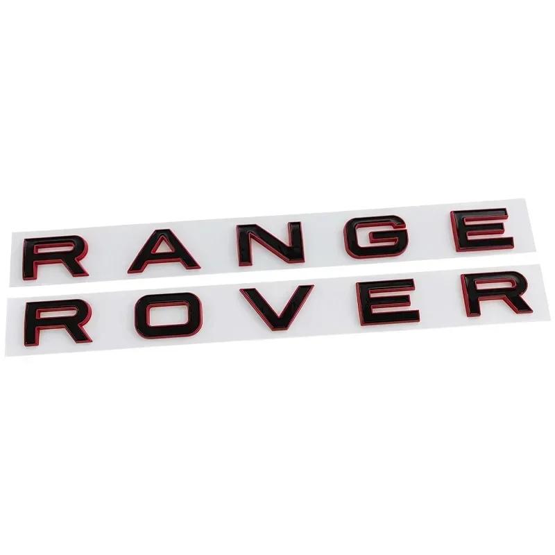 New 3d ABS Logo Range Rover Letters Car Front Hood Badge Trunk Sticker For Range Rover L322 L320 Dicsovery Sport Velar Evoque