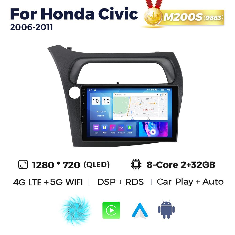 Navifly Android Car Radio Multimedia Video Player For Honda Civic Hatchback 2006-2011 Navigation GPS Auto Stereo 2Din Head Unit