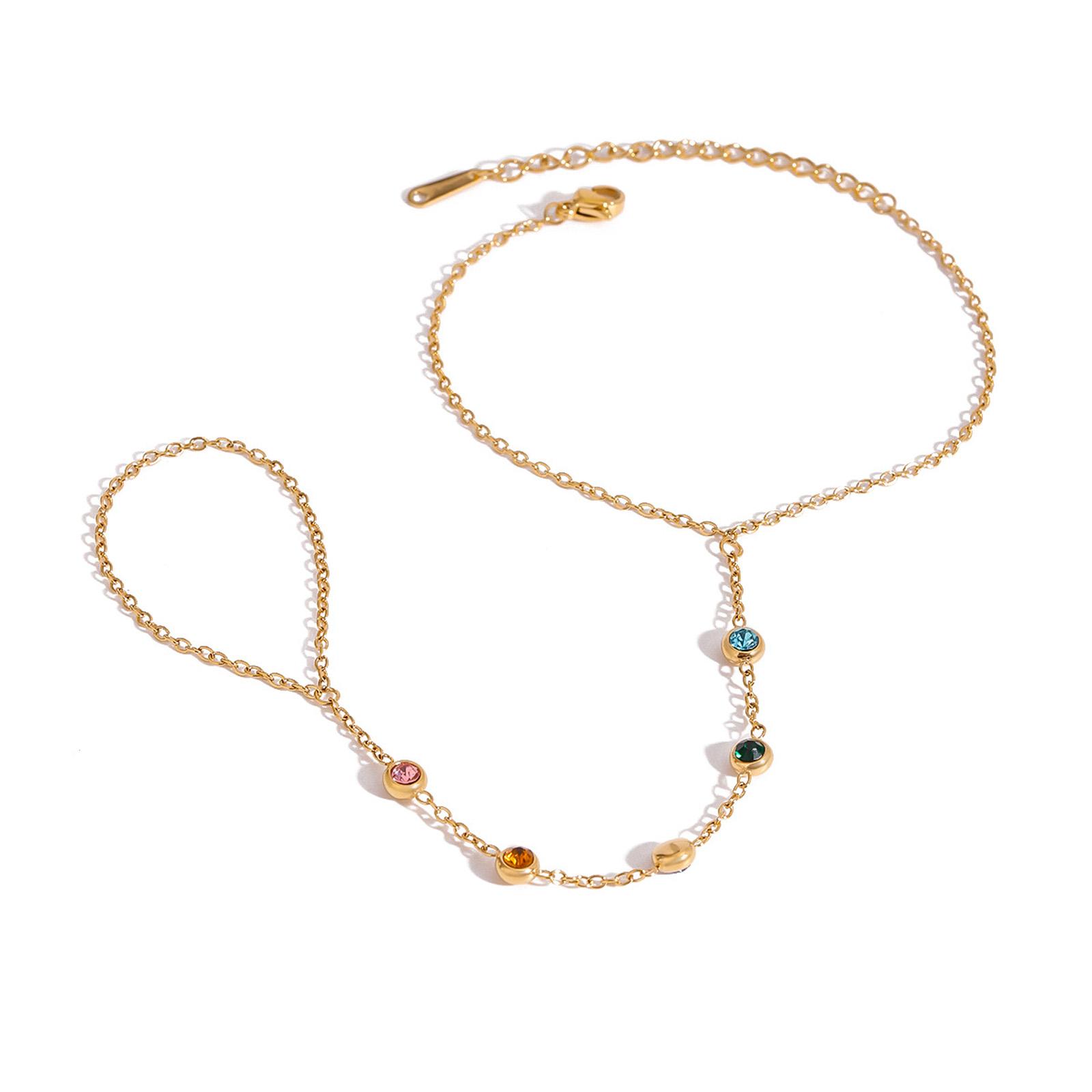 

Trendy Multicolor Cubic Zircon Adjustable Bracelet Lightweight Comfortable Design For Everyday Stylish Accessories 1