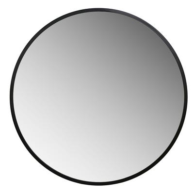Round Mirror In a Black Metal Frame, Loft Wall Hanging, 60