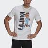 Adidas Icon Cartoon Print Fußball Sport Kurzarm T-Shirt Herren Tops Weiß HA5453