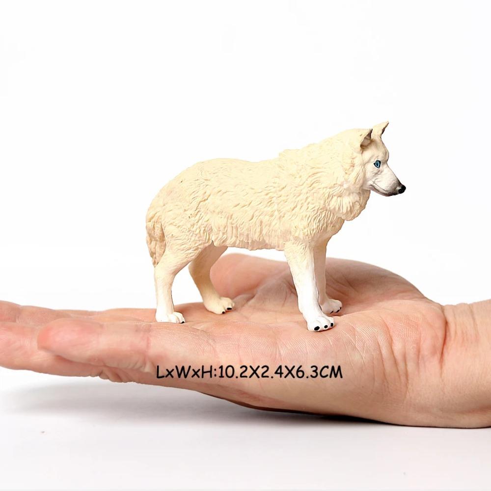 Realistische Wilde Dieren Arctische Wolf Buidelwolf Gorgonops Manenwolf Model Actiefiguren Jungle Bos Dier Speelgoed voor Kinderen