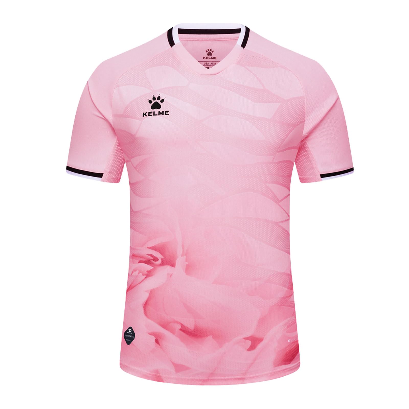 Мужская тренировочная футболка с коротким рукавом Kelme Влагоотводящая Быстросохнущая Дышащая Летняя Розовый XL 5590₽