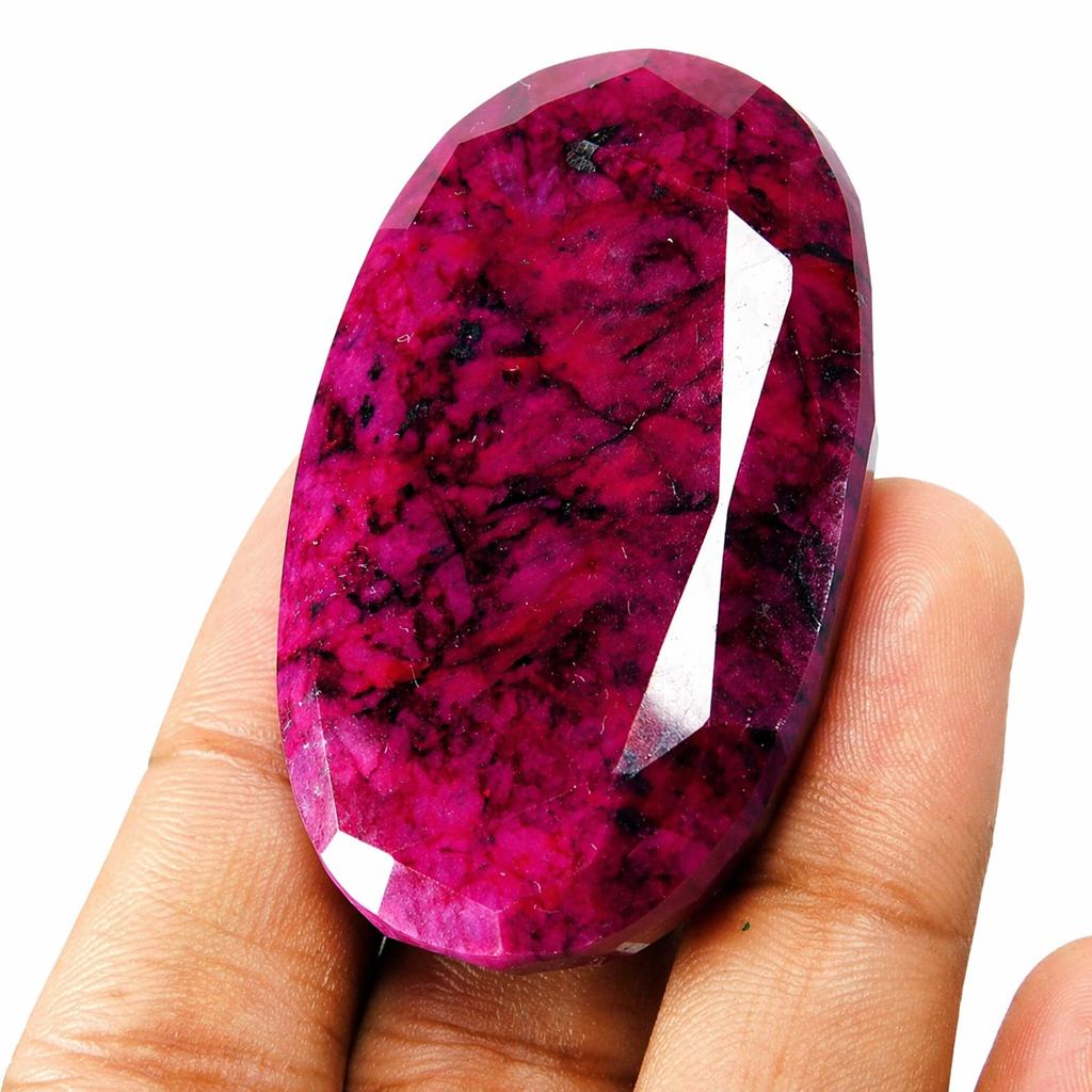 230 Ct Natural Oval African Pigeon Blood Red Ruby Certified Loose Gemstone