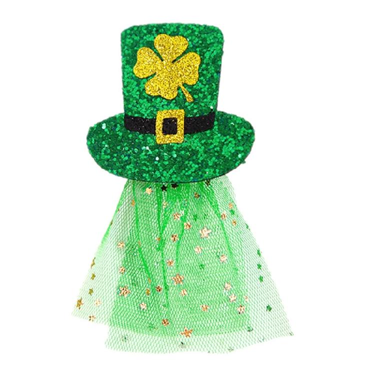 StPatrick Day Decorative Hair Clip LuckyClovers Hairhoop Festive Party Hair Pins