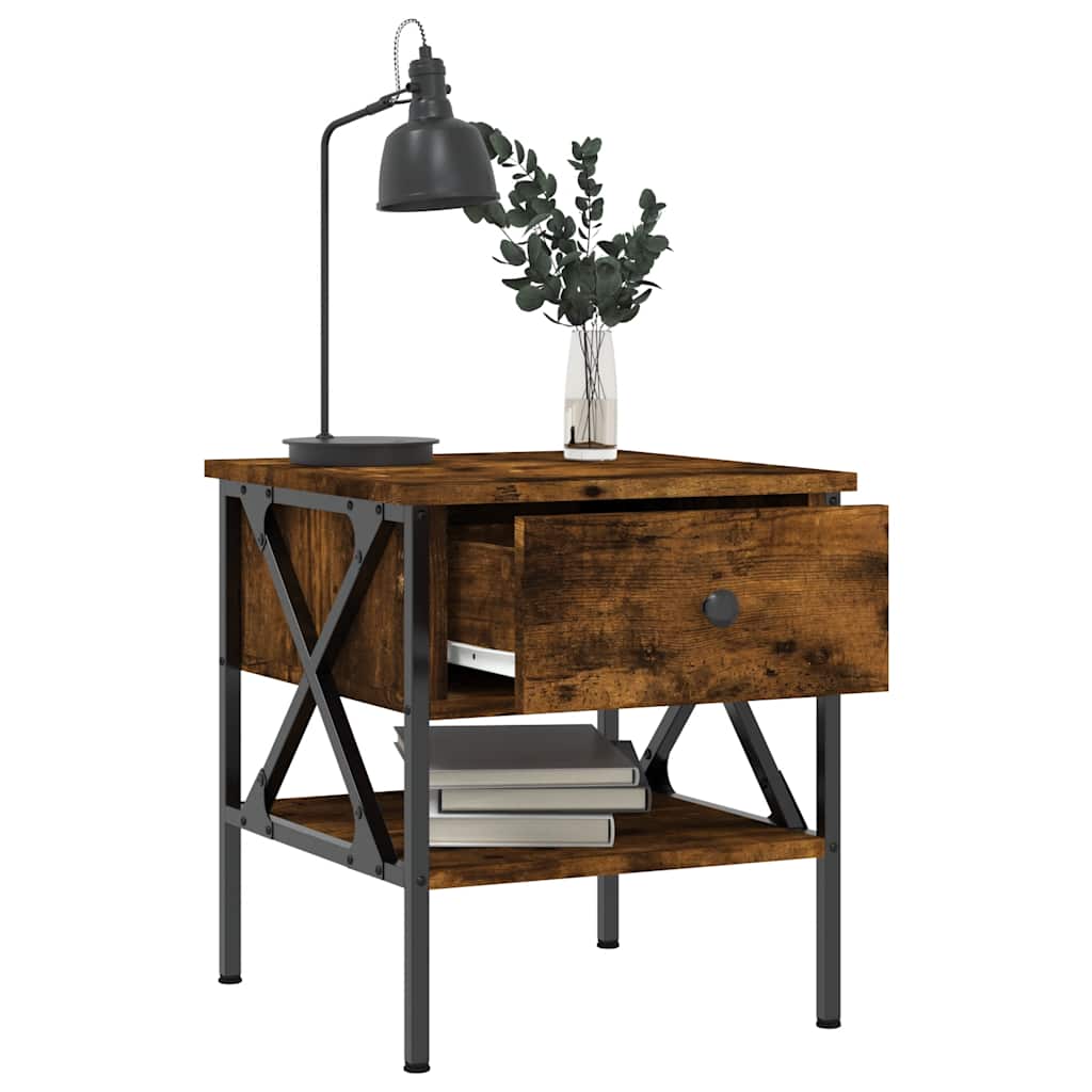 Nightstands 2 Pcs Smoked Oak 40 X 42 X 45 Cm Engineered Wood