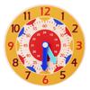 Children Montessori Wooden Clock Toys Hour Minute Second Cognition Colorful Clocks Teaching Aids for Kids Preschool Children