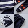 Stylish Bear Stripe 2pcs Toddler Kids Baby Boy Girl Sweater Coat Tops+pants Outfits Clothes Set