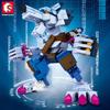 Non-Toxic Sembo Metal War Greymon Anime Building Blocks Action Figure Models Bricks Lighting Anime Kids Model Toy Doll Gifts With Dolls