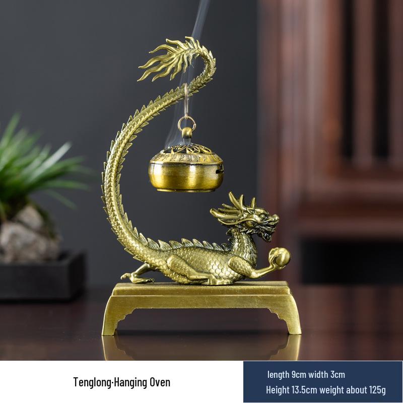Creative Crane Lotus Hanging Incense Burner - Zen Tea Ceremony Home Decor.