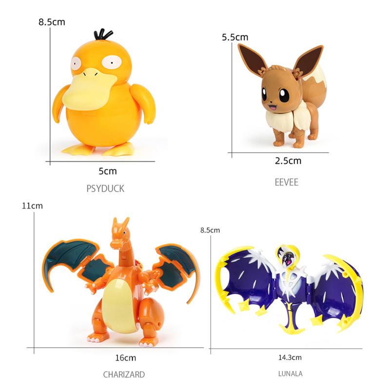Pokeball Box Set Toys Pocket Monster Pikachu ASH-Greninja Lucario Eevee Anime Action Figure Model Toy Children's Gifts