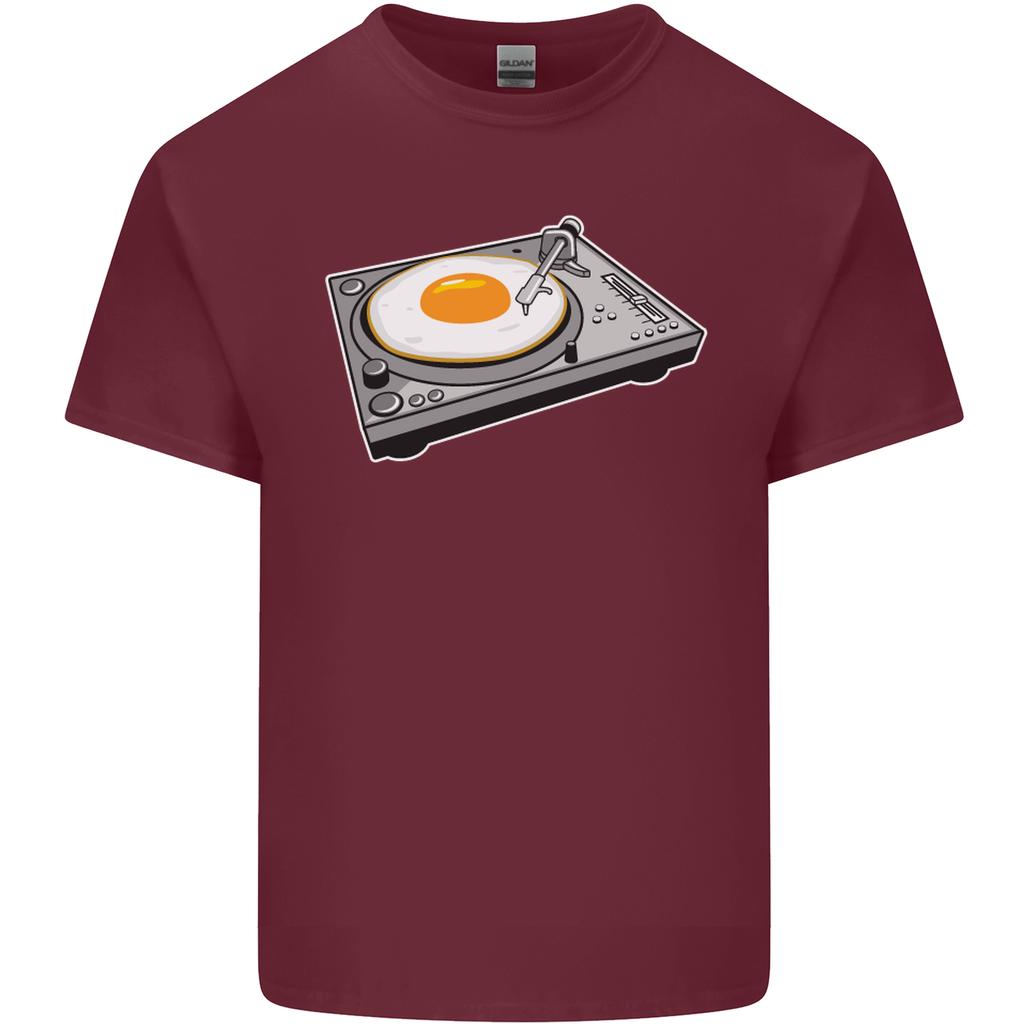 Egg Decks DJ DJing Turntable Record Player Unisexs Light Cotton TShirt