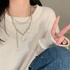 Hip hop bear necklace women's 2026 new design sense collarbone chain neck chain autumn and winter sweater double-layer accessories