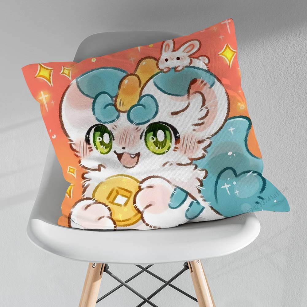 Furry Fabulous Beasts Throw Pillow Case Living Room Sofa Cushion Cover For Home Bedroom Decoration Protector