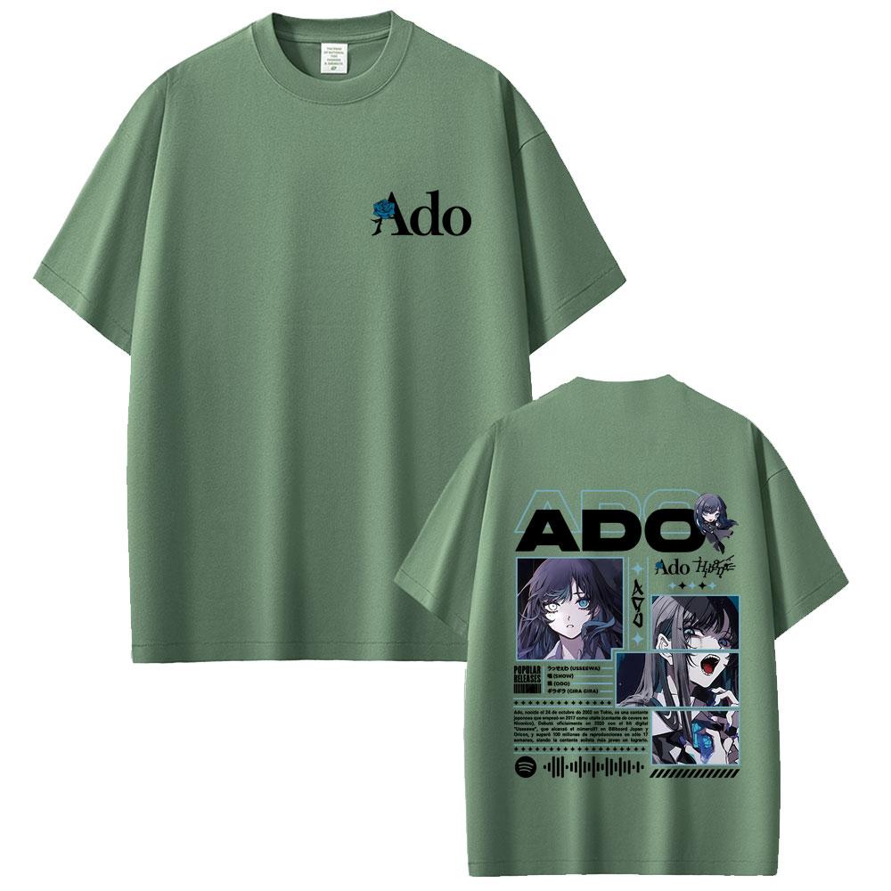 Ado World Tour 2025 Hibana Tshirt Male Fashion Casual Soft Cotton T Shirts Men Women Fashion Japanese Style Short Sleeve Tshirt