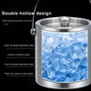 Stainless Steel Insulated Ice Bucket with Lid,Carry leather Handle,Great for home and bar, Chilling