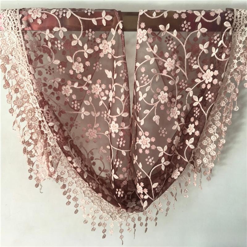Women Soft Lightweight Lace Shawl Sheer Breathable Veil Scarf for Church Prayer Wedding Evening Party Wear