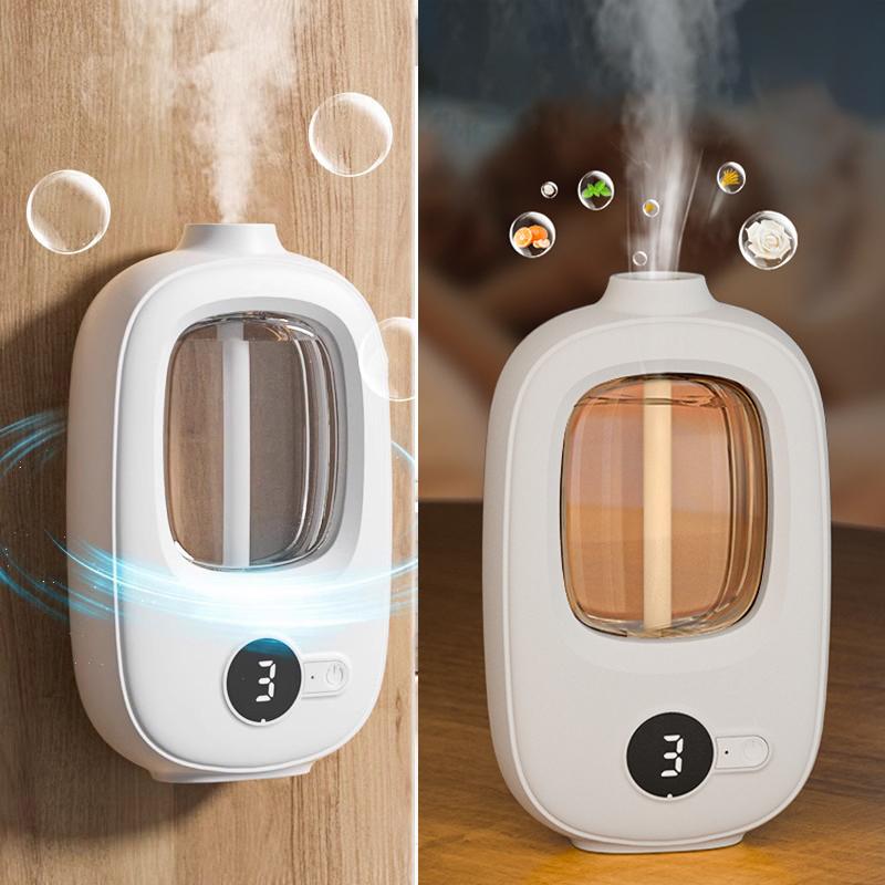Wall-Mounted Diffuser Aromatherapy Machine Smart With Display 6 Scent Car Air Freshener Home Bathroom Deodorization