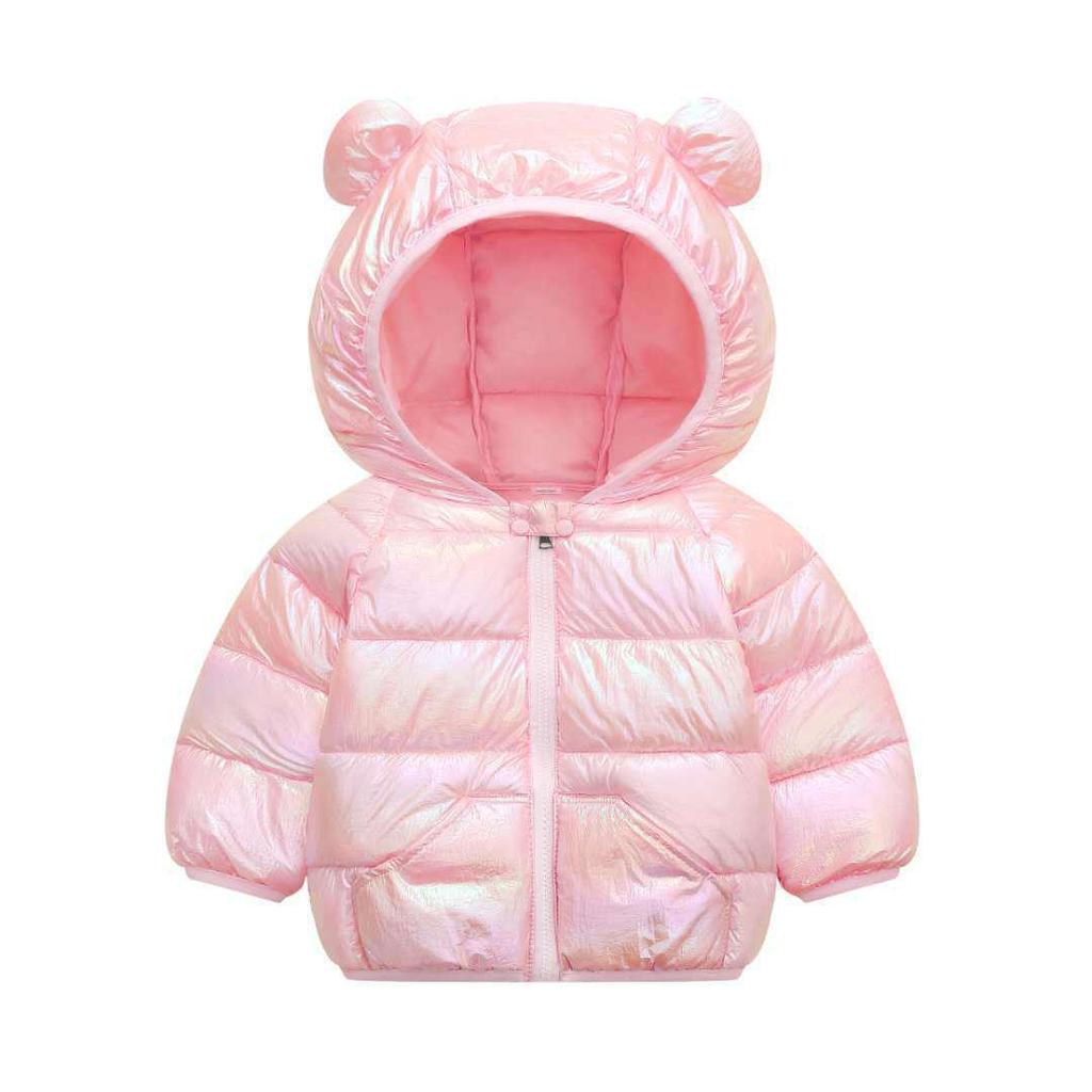 Infant & Toddler Bright Cotton Down Jacket with Cute Ears - Boys & Girls Autumn/Winter Outerwear