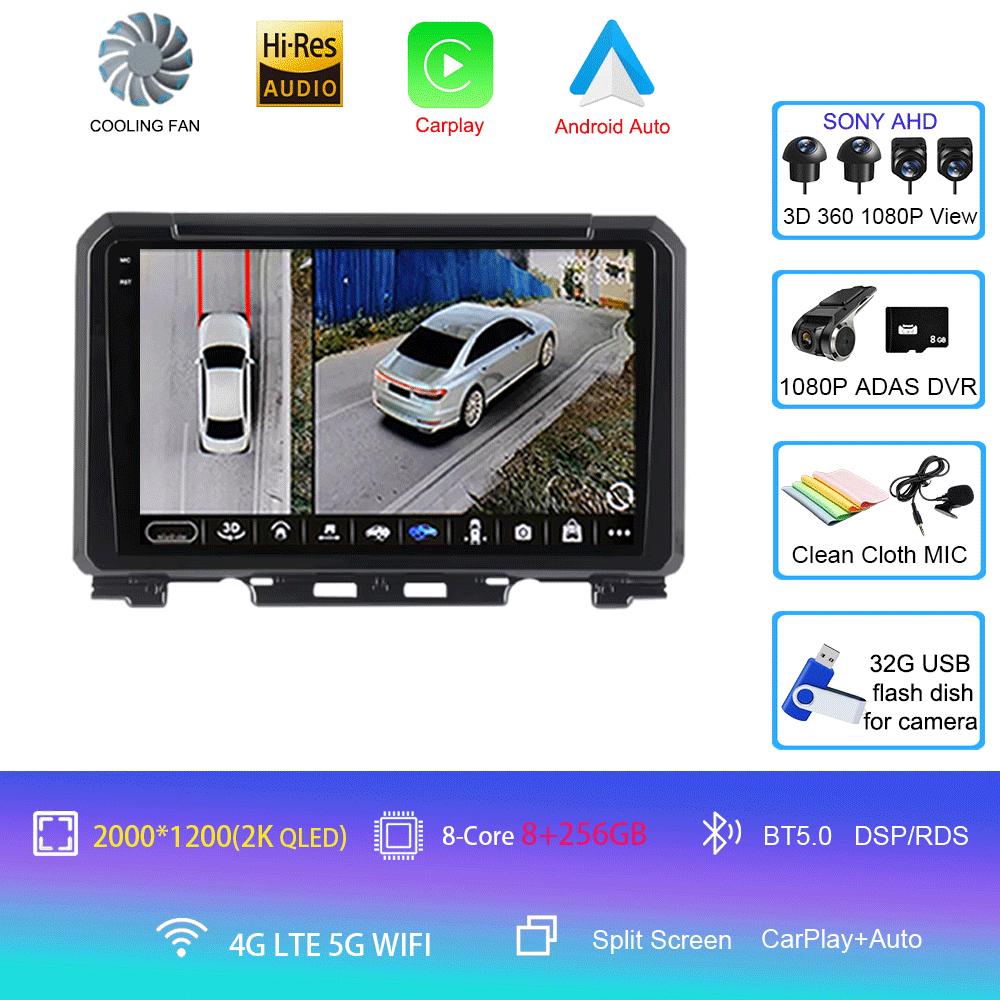 Android 14 For Suzuki Jimny 2018 2019 2020 Car Radio Multimedia Video Player Navigation GPS 5G WIFI DSP Carplay Auto 360 Camera