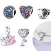 Plated 925 Silver Cat and Dog Love Charms Fit 925 Charms Bracelet Beads Jewelry Gifts for Women