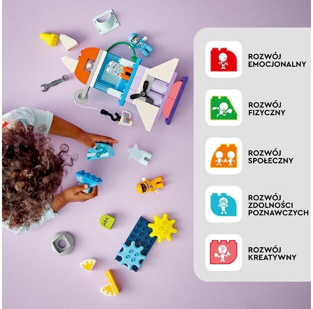 LEGO DUPLO Stadt 10422 Weltraum-Shuttle-Abenteuer 3-in-1