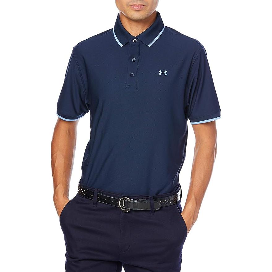 Under Armour Polo Shirts Men's Dark Blue Polo Collar Moderate Straight Fit 1345459-409