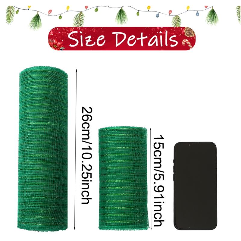Christmas Crystal Gauze Ribbons 2026 Christmas Tree Decorations for Home Door Wreaths Navidad Noel Gifts Happy New Year 2026