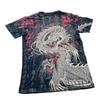 Japan Wash Black Short Sleeves Dragon Printing Y2K Women's Clothes T Shirt Tide Gothic Men's Vintage Tour Tee
