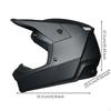 Fullcoverage Motorcycle Helmet, Adult Motocross, Adjustable Sun Visor, Allterrain, ATV, Matte Black