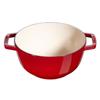 Service à Fondue - STAUB - 16 cm - Fonte - Cerise - Inclus 4 fourchettes et brûleur
